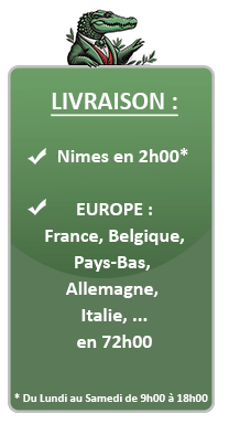 Livraison sur Nimes en 2h00 et en Europe en 72h00