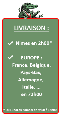 Livraison sur Nimes en 2h00 et en Europe en 72h00