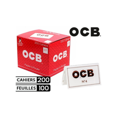 Boîte de 200 cahiers de 100 feuilles OCB n°4 Blanc - Boutique CBD, e ...