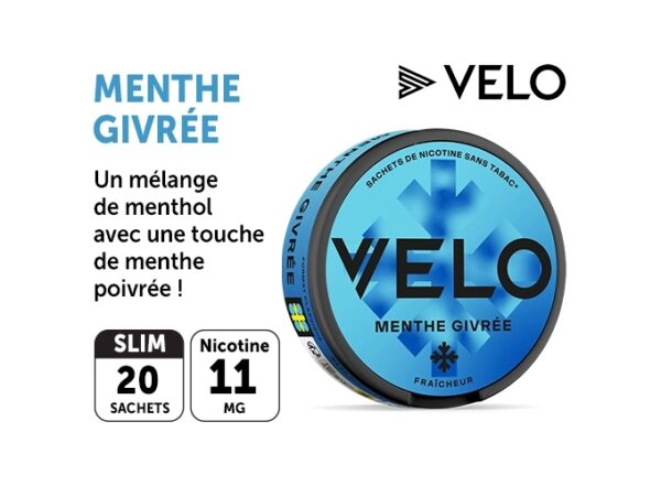 Velo Menthe Givrée – Pouches de nicotine sans tabac