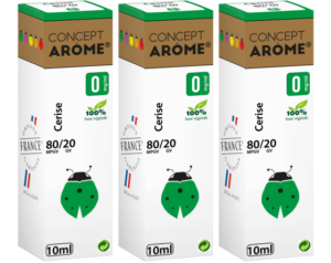 CONCEPT AROME CERISE -80/20-E-LIQUIDE 10 ML – Lot de 3