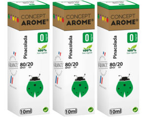 CONCEPT AROME PINACOLADA-80/20-E-LIQUIDE 10 ML – Lot de 3