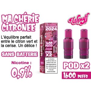 BOITE DE 2 POD 2.0 CHERRY CITRONNEE 0.9%