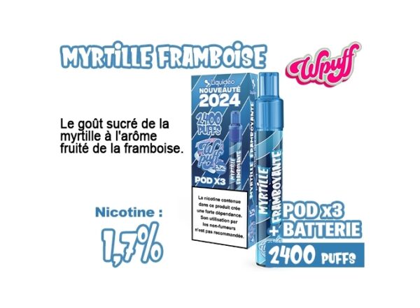 KIT 2.0 BATTERIE 3 POD MYRTILLE FRAMBOISE 1.7%