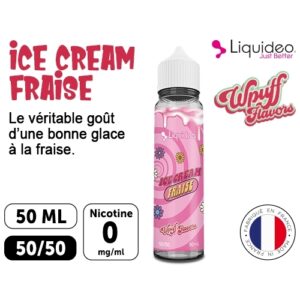 LIQUIDEO WPUFF ICE CREAM FRAISE 00 MG ML 50 ML