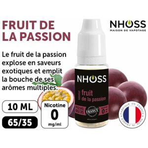 NHOSS 10 ml E-LIQUID FRUIT DE LA PASSION NIC. 00Mg