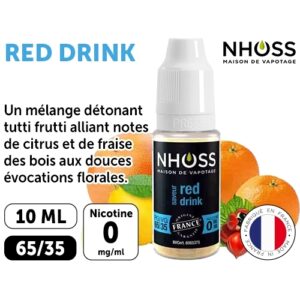 NHOSS 10 ml E-LIQUID RED DRINK NICOT. 00Mg