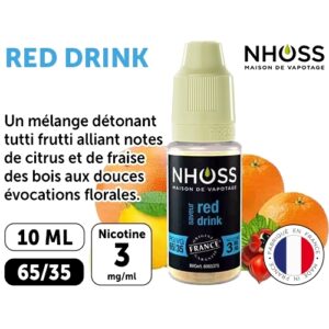 NHOSS 10 ml E-LIQUID RED DRINK NICOT. 03Mg