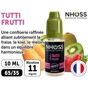 NHOSS 10 ml E-LIQUID TUTTI FRUTTI NICOTINE 11Mg