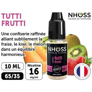 NHOSS 10 ml E-LIQUID TUTTI FRUTTI NICOTINE 16Mg