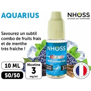 NHOSS 10 ml E-LIQUIDE  AQUARIUS   NICOTINE 03Mg