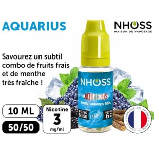 NHOSS 10 ml E-LIQUIDE  AQUARIUS   NICOTINE 06Mg