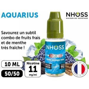 NHOSS 10 ml E-LIQUIDE  AQUARIUS   NICOTINE 11Mg