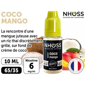 NHOSS 10 ml E-LIQUIDE COCO MANGO NIC. 06Mg