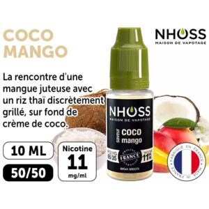 NHOSS 10 ml E-LIQUIDE COCO MANGO NIC. 11Mg