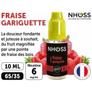 NHOSS 10 ml E-LIQUIDE  FRAISE GARIGUET NICOT. 06Mg