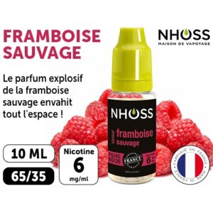 NHOSS 10 ml E-LIQUIDE FRAMBOISE SAUVAG NICOT.06Mg