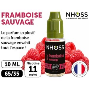 NHOSS 10 ml E-LIQUIDE FRAMBOISE SAUVAG NICOT.11Mg