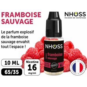 NHOSS 10 ml E-LIQUIDE  FRAMBOISE SAUVAG NICOT.16Mg