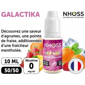 NHOSS 10 ml E-LIQUIDE  GALACTIKA   NICOTINE 00Mg