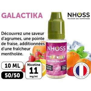 NHOSS 10 ml E-LIQUIDE  GALACTIKA   NICOTINE 11Mg