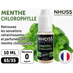 NHOSS 10 ml E-LIQUIDE MENTHE CHLORO NICOT 00Mg