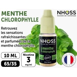 NHOSS 10 ml E-LIQUIDE MENTHE CHLORO NICOT 03Mg