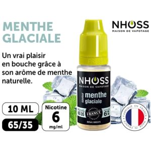 NHOSS 10 ml E-LIQUIDE MENTHE GLACIALE NICOT 06Mg