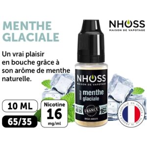 NHOSS 10 ml E-LIQUIDE MENTHE GLACIALE NICOT 16Mg