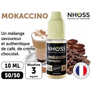 NHOSS 10 ml E-LIQUIDE  MOKACCINO ONCTUEUX 03Mg