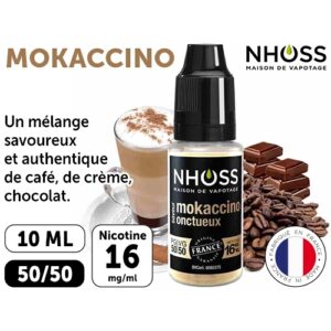 NHOSS 10 ml E-LIQUIDE  MOKACCINO ONCTUEUX 16 Mg