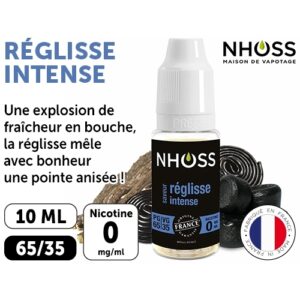 NHOSS 10 ml E-LIQUIDE REGLISSE NICOTINE  00 Mg