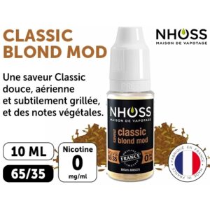 NHOSS 10 ml E-LIQUIDE TABAC BLOND MOD NICOT. 00Mg