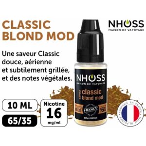 NHOSS 10 ml E-LIQUIDE  TABAC BLOND MOD NICOT. 16Mg