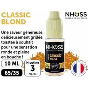 NHOSS 10 ml E-LIQUIDE TABAC BLOND NICOT 03Mg