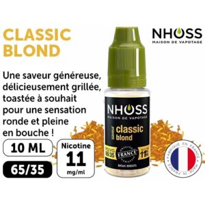 NHOSS 10 ml E-LIQUIDE TABAC BLOND NICOT 11Mg