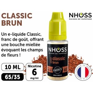 NHOSS 10 ml E-LIQUIDE TABAC BRUN NICOT 06Mg