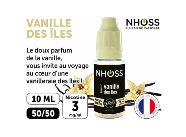 NHOSS 10 ml E-LIQUIDE VANILLE DES ILES NICOT 03Mg