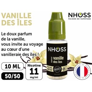 NHOSS 10 ml E-LIQUIDE VANILLE DES ILES NICOT 11Mg