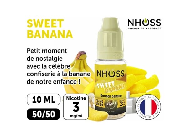 NHOSS 10 ml SWEET BANANA NICOTINE 03 Mg