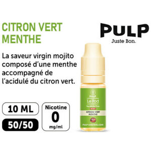 PULP LE POD CITRON VERT MENTHE 10 ML  00 MG ML