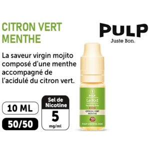PULP LE POD CITRON VERT MENTHE 10 ML  05 MG ML