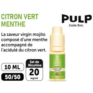PULP LE POD CITRON VERT MENTHE 10 ML  20 MG ML