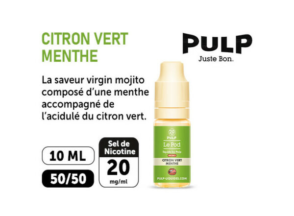 PULP LE POD CITRON VERT MENTHE 10 ML 20 MG ML