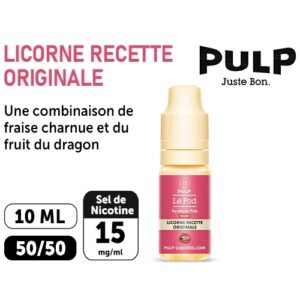 PULP LE POD DRAGON FRAISE LICORNE  10 ML 15 MG ML