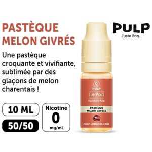 PULP LE POD PASTEQUE MELON GIVRE 10 ML  00 MG ML