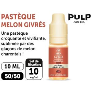 PULP LE POD PASTEQUE MELON GIVRE 10 ML  10 MG ML