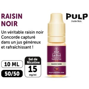 PULP LE POD RAISIN NOIR 10 ML  15 MG ML