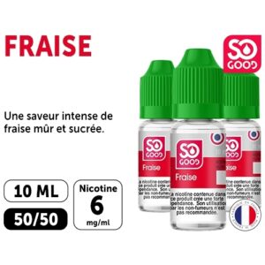 SO GOOD FRAISE 10 ML 06 MG ML (boite de3)