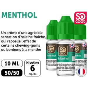 SO GOOD MENTHOL 10 ML 06 MG ML (BTE3)